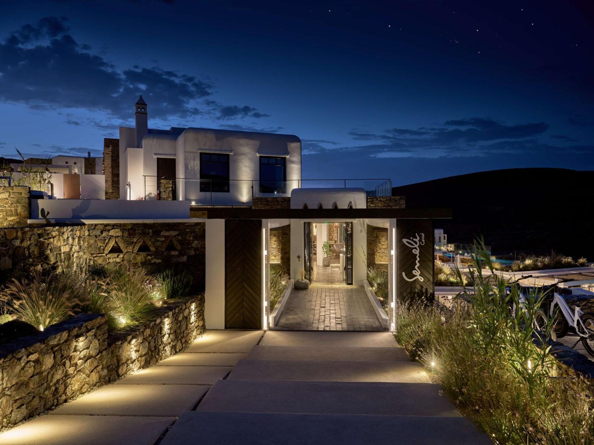 Semeli Coast Mykonos Curio Collection By Hilton Merchia Beach Exterior foto